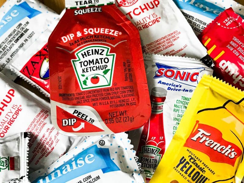 packets of condiments