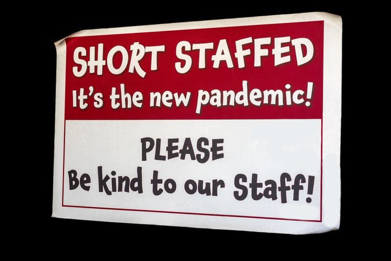 Short Staffed sign